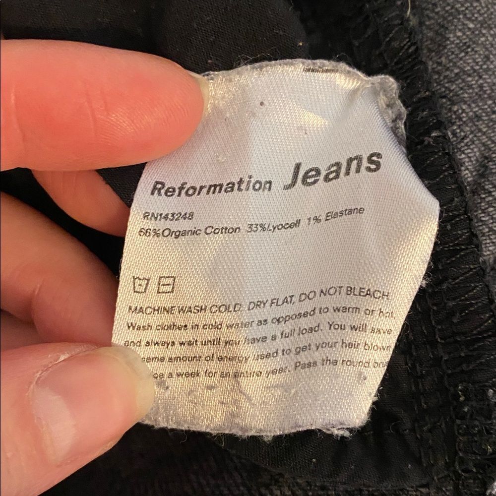 Reformation 80s Ultra High Yuma Ankle Zip Cigarette Jeans Pants Size 27 - Picture 10 of 13